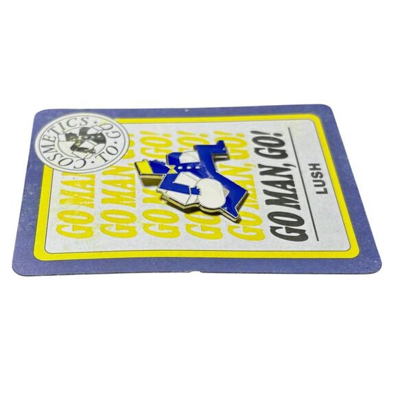 Lush Kitchen Exclusive Go Man, Go! Running Man Cosmetics to Go Enamel Pin NWT - Picture 4 of 8
